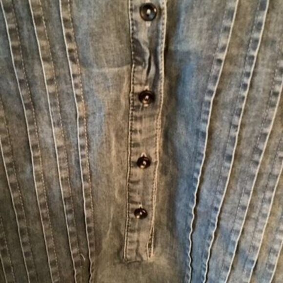 Natural Life Montana Cotton Top Sz M Denim - Picture 7 of 11